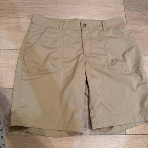 COLUMBIA WOMENS TAN BERMUDA SHORTS SIZE 12 QUICK DRI